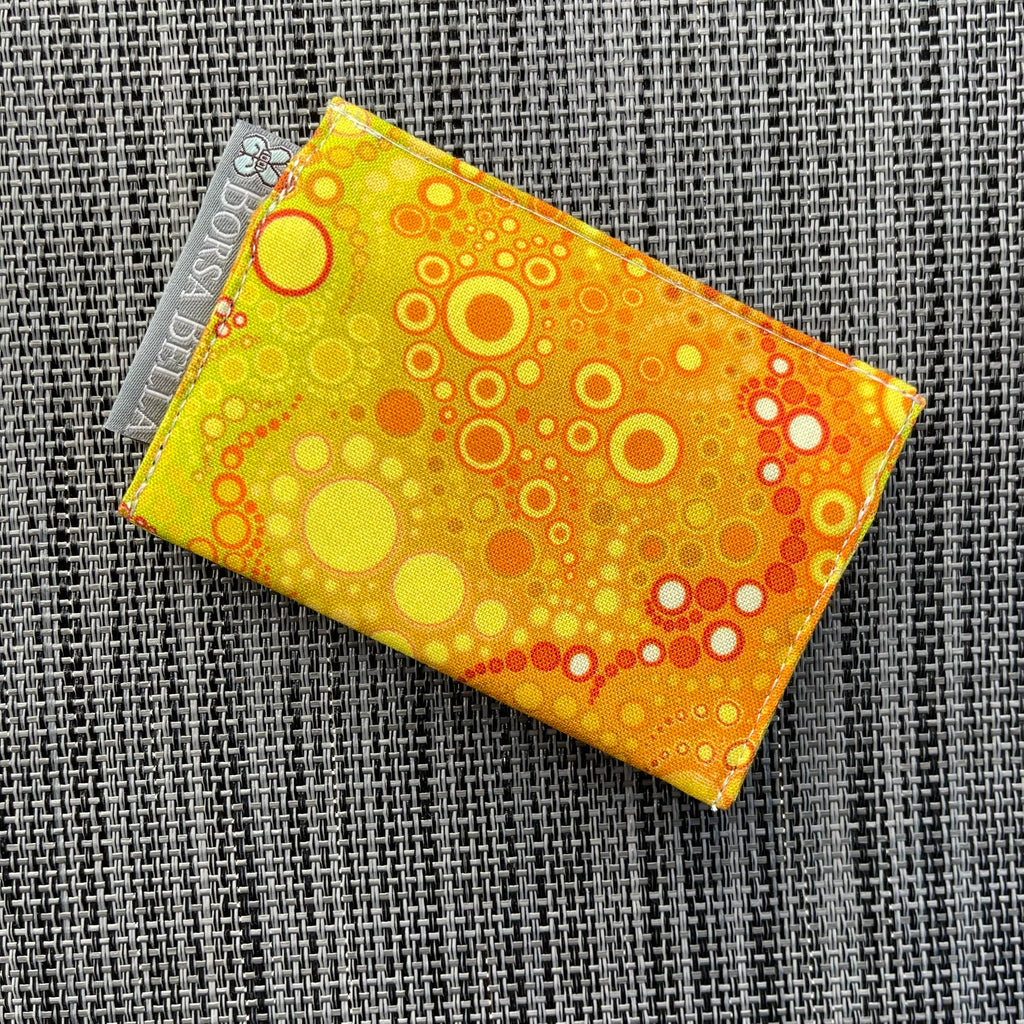 Card Holder RFID Protected - Yellow Dot Fabric – Borsa Bella